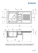 Zlewozmywak ceramiczny 1.5-komorowy z ociekaczem