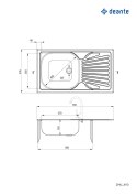 Zlewozmywak stalowy 1-komorowy z ociekaczem