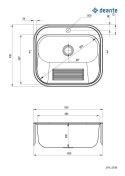 Zlewozmywak gospodarczy 1-komorowy - wpuszczany lub mocowany do ściany