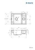 Zlewozmywak granitowy magnetyczny 1.5-komorowy