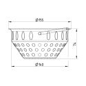 Koszyk filtrujący do wpustów z górą 200x200 Blücher