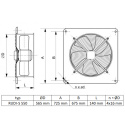 Wentylator osiowy RUDI-S 550 W