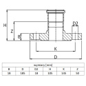 Kołnierz adapterowy DN65 (76,1) PN16 Raccorderie Metalliche