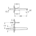 Bateria umywalkowa 2-otworowa GROHE Eurodisc Joy