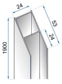 ADAPTER POSZERZA SLIM N - DO KABIN/DRZWI N 190 cm