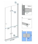 MODUŁ KABINY FOLD N2 CHROM 100