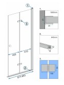 MODUŁ KABINY FOLD N2 CHROM 100