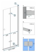 MODUŁ KABINY FOLD N2 CHROM 70