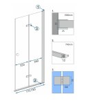 MODUŁ KABINY FOLD N2 CHROM 70