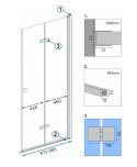 MODUŁ KABINY FOLD N2 CHROM 80