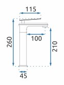 BAT UMY MY1803-21DBR BLADE CZARNA PRZECIERA WYSOKA