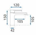 BATERIA UMYWALKOWA MY2061-2B HASS CZARNA NISKA