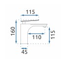 BATERIA UMYWALKOWA JS-620901G BERG ZŁOTA NISKA