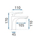 BATERIA UMYWALKOWA JS-B215G ORBIT ZŁOTA NISKA