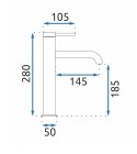 BATERIA UMYWALKOWA JS-B801-1 SPOT CHROM WYSOKA