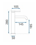 BATERIA UMYWALKOWA JS-B801-1G SPOT ZŁOTA WYSOKA