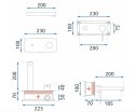 BATERIA UMYWALKOWA PODTYNKOWA OVAL CZARNA + BOX