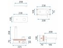 BATERIA UMYWALKOWA PODTYNKOWA OVAL ZŁOTA + BOX