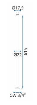 PRZEDŁUŻKA 60cm DO ZESTAWU ZŁOTY