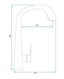 BATERIA KUCHENNA JS-K087N ROSS NIKIEL SZCZOTKOWANY