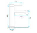 BATERIA UMYWALKOWA JS-B311B CLIF CZARNA NISKA