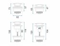 KOREK KLIK-KLAK UNIWERSALNY CZARNY METALICZNY