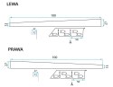 LISTWA SPADKOWA ZŁOTA SZCZOTKOWANA 120 cm LEWA