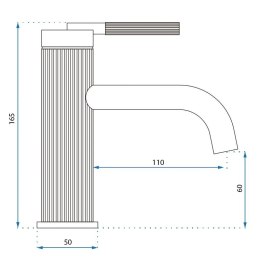 BATERIA UMYWALKOWA JS-B348G ARGON ZŁOTA NISKA