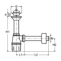 Syfon butelkowy bidetowy Viega 1 1/4'' x 32 mm