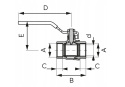 Zawór kulowy DN25 1'' PN16 z rączką